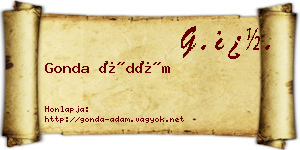 Gonda Ádám névjegykártya